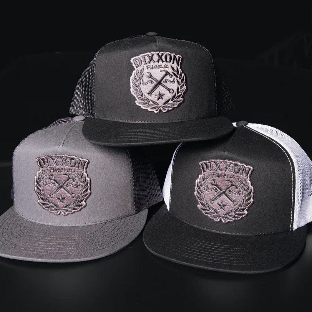 NWT Dixxon Flannel Sketchy Flat Bill Trucker Snapback Hat